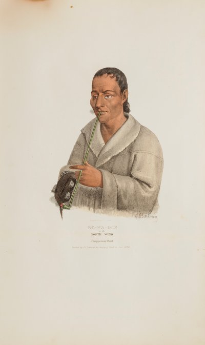 KE-WA-DIN eli Pohjoistuuli; Chippeway Chief, Aboriginaalien portfoliosta. tekijältä James Otto Lewis