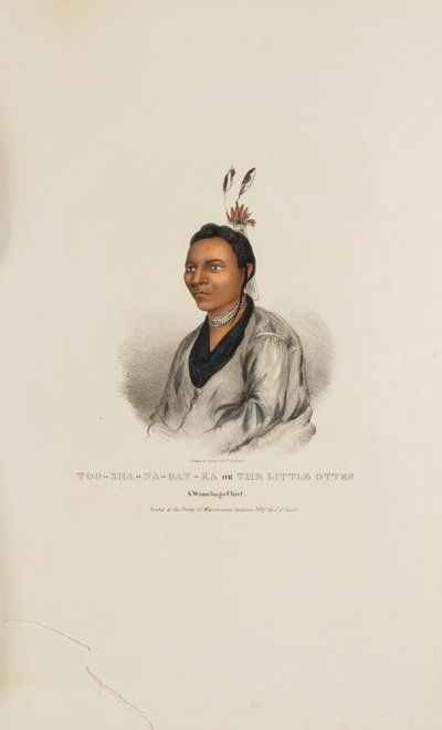 TOO-SHA-NA-GAN-KA eli Pikku Saukko; Winnebago Chief, Aboriginaalien salkusta. tekijältä James Otto Lewis