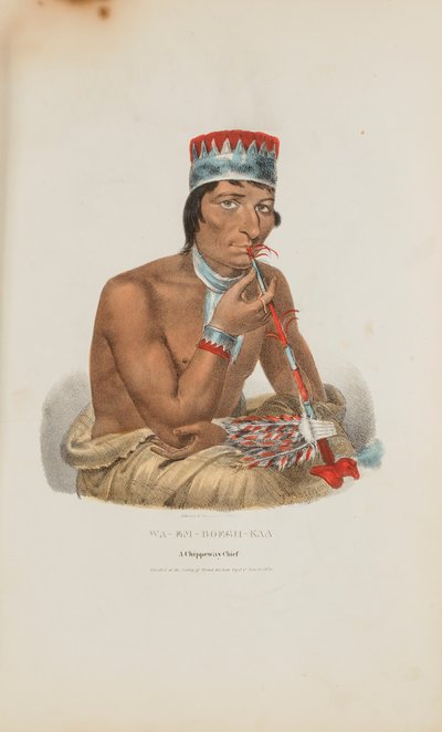 WA-EM-BOESH-KAA; A Chippeway Chief, Aboriginal Portfolio -julkaisusta. tekijältä James Otto Lewis