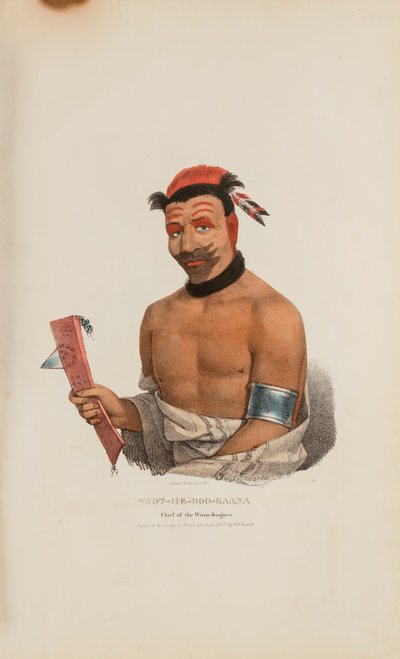WADT-HE-DOO-KAANA; Winnebagojen päällikkö, Aboriginaalien salkku -teoksesta tekijältä James Otto Lewis