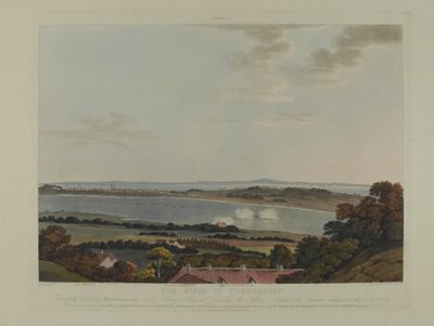 Tanska 1807: Kööpenhaminan piiritys, kaiverrettu Robert Pollardin (1792-1867) ja Joseph Constantine Stadlerin (1780-1812) toimesta, julkaistu 1807 (värillinen akvatintta). tekijältä James Pattison Cockburn
