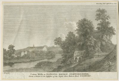 Mayfield - Riippusilta: kaiverrus, nd [c 1796] tekijältä James Peller Malcolm