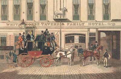 White Horse Tavern ja hotelli, Fetter Lane, Lontoo tekijältä James Pollard