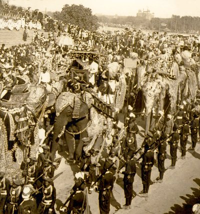 Suuri Durbar-kulkue, Delhi, Intia. 1903 (kuva) tekijältä James Ricalton