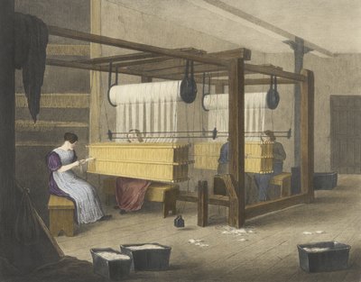 Reeding or Drawing in, Progress of Cotton No. 9, pub. 1840 tekijältä James Richard Barfoot