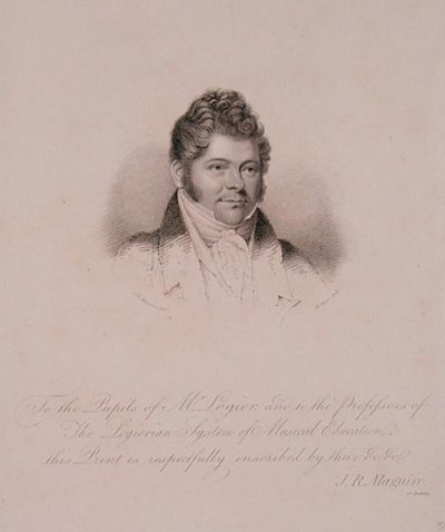 Johann Bernhard Logierin (1777-1846) muotokuva, kaivertaja H. Meyer (kaiverrus) tekijältä James Robert (after) Maguire