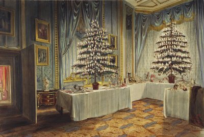 Kentin herttuattaren ja kuninkaallisten lasten joulukuuset Windsorin linnassa, 1850 tekijältä James Roberts