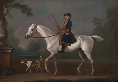 Sir Roger Burgoyne ratsastaa "mäyrällä" tekijältä James Seymour