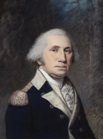 George Washington, luultavasti 1796-97 (pastelli harmaalla paperilla) tekijältä James Sharples
