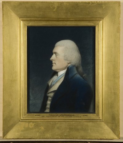 Thomas Jefferson, n. 1797 (pastelli harmaalle paperille) tekijältä James Sharples