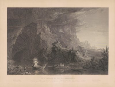Elämän matka: Lapsuus tekijältä James Smillie, after Thomas Cole