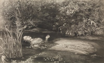 Ophelia Shakespeare, Hamlet, näytös 4, kohtaus 7, 1. maaliskuuta 1866. tekijältä James Stephenson