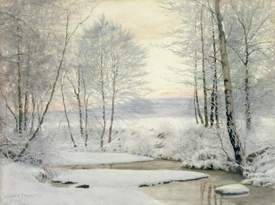 Winter Sunset (wc paperilla) tekijältä James Thomas Watts