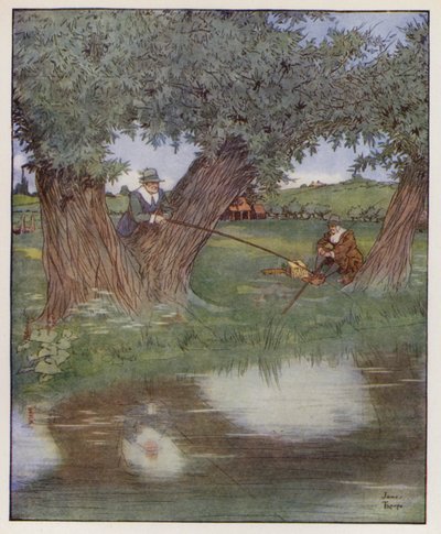 Izaak Waltonin kuvitus The Compleat Anglerille tekijältä James Thorpe