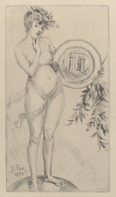 Ensimmäinen etukappale monogrammilla, 1875. tekijältä James Tissot