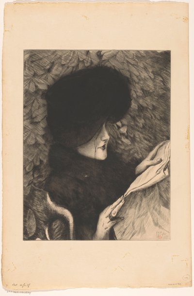 Nainen lukemassa sanomalehteä le journal tekijältä James Tissot