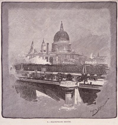 Blackfriars Bridge, Lontoo, 1796 tekijältä James Walker