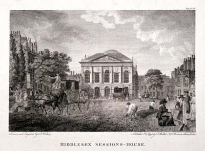 Clerkenwell Green, Finsbury, Lontoo, 1796 tekijältä James Walker
