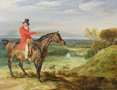 John Levett metsästämässä Wychnorin puistossa Staffordshiressa tekijältä James Ward