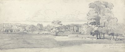 Old Hall, Tabley, Parklandin ympäröimä, 20. heinäkuuta 1814 (kynä paperille) tekijältä James Ward