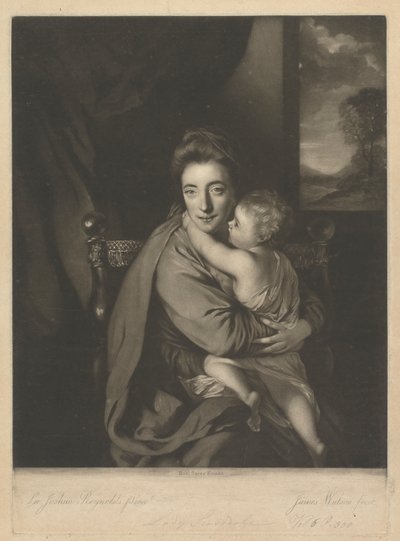 Caroline Curzon (os Colyear), Lady Scarsdale ja hänen poikansa, kunnianarvoisa John Curzon tekijältä James Watson