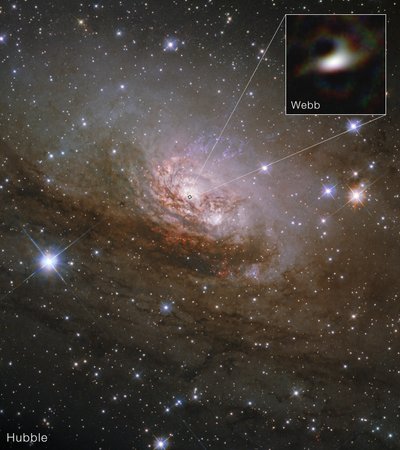 Circinus-galaksi (Hubble ja Webb) tekijältä James Webb Space Telescope (NASA)