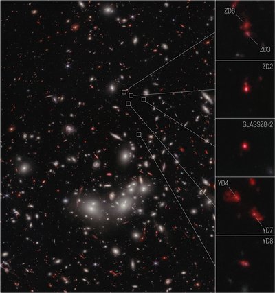 Galaxy Protocluster (NIRCam Image) tekijältä James Webb Space Telescope (NASA)