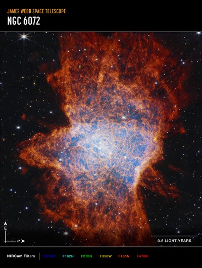 NGC 6072 (NIRCam Compass -kuva) tekijältä James Webb Space Telescope (NASA)
