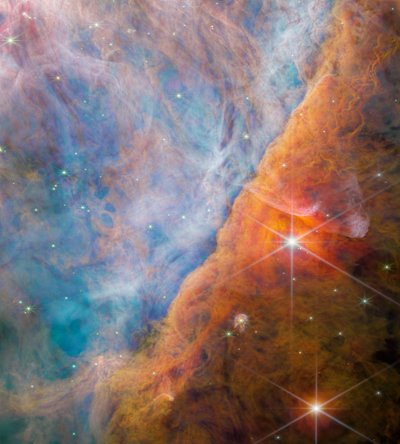 Orion Bar (NIRCam-kuva) tekijältä James Webb Space Telescope (NASA)