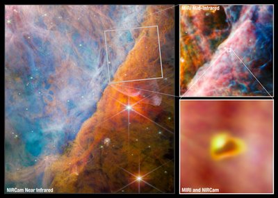Orion Bar Collage (NIRCam- ja MIRI-kuvat) tekijältä James Webb Space Telescope (NASA)