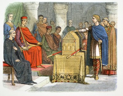 Harold II vannoo uskollisuutta Normandian herttua Williamille, 1064 1864 tekijältä James William Edmund Doyle