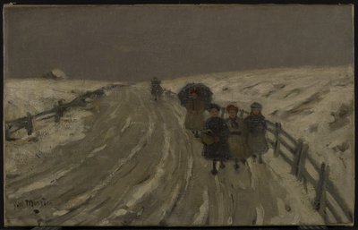 Paluu koulusta, n. 1901 tekijältä James Wilson Morrice