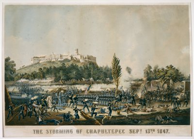 Chapultepecin myrsky 13. syyskuuta 1847 1848 (kromolitografia kudospaperille) tekijältä James after Walker