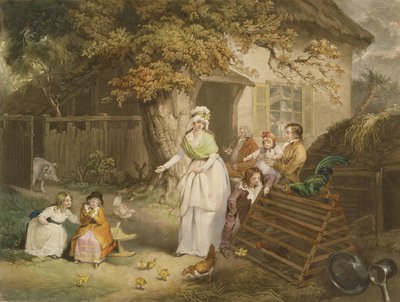 The Citizens Retreat, 1796 (värillinen mezzotint) tekijältä James after Ward