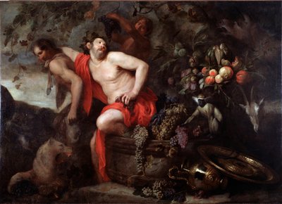 Silenen sato (Silenuksen sato) Jan Roosin (1591-1638) maalaus, koko 175x250 cm Genes, Musei di Strada Nuova (ex Palazzo Bianco) tekijältä Jan Roos