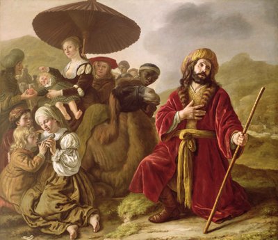 Jaakob etsii Esaun anteeksiantoa tekijältä Jan (1620 76) Victors