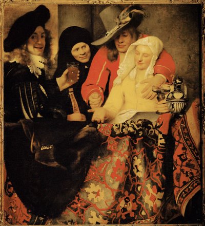 Kihlakunnanvoudin luona (öljy kankaalle) tekijältä Jan (1632-75) Vermeer