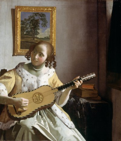 Kitarasoitin (öljy kankaalle) tekijältä Jan Vermeer van Delft