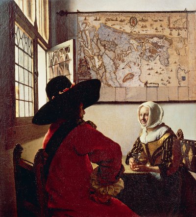 Sotilas ja naurava tyttö tekijältä Johannes Vermeer