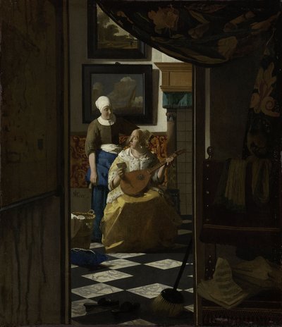 Rakkauskirje, n. 1669-1670 (öljy kankaalle) tekijältä Johannes Vermeer