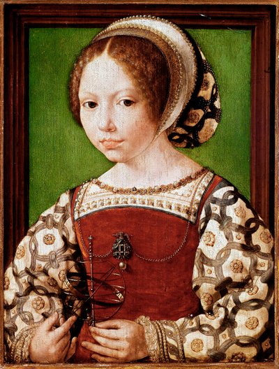 Nuoren prinsessan muotokuva, luultavasti Tanskan Dorothea (maalaus tekijältä Jan (c.1472 c.1533) Gossaert