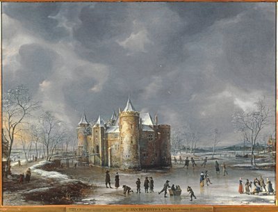 Muidenin linna talvella tekijältä Jan Abrahamsz. Beerstraten