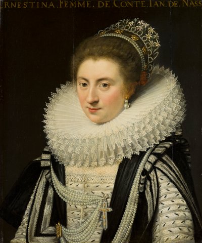 Lignen prinsessa Ernestine Yolanden (1594-1663) muotokuva vuoden 1618 jälkeen tekijältä Jan Anthonisz. van Ravesteyn