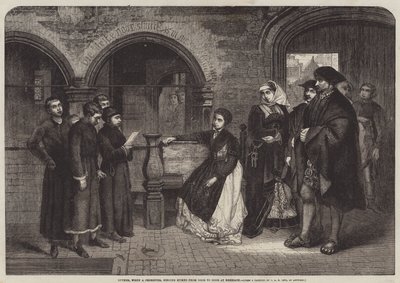 Luther, kun kuoro lauloi hymnejä ovelta ovelle Eisenachissa tekijältä Jan August Hendrik Leys