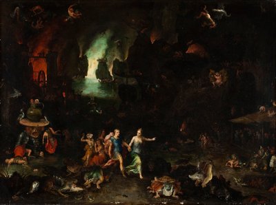 Aeneas ja Sibylla alamaailmassa. tekijältä Jan Brueghel the Elder