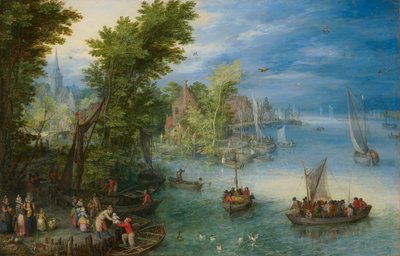Jokimaisema tekijältä Jan Brueghel the Elder