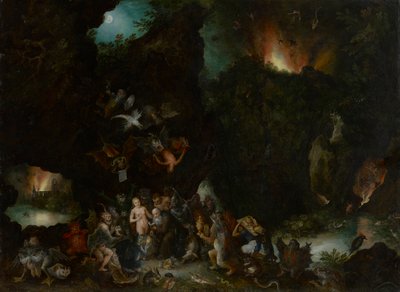 Pyhän Antoniuksen kiusaus tekijältä Jan Brueghel the Elder
