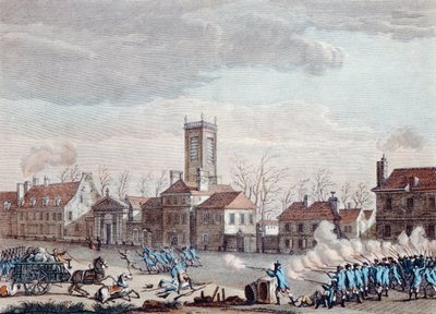 Taistelu Eglise de la Chapellen edessä, Pariisissa. Fermiers Generaux