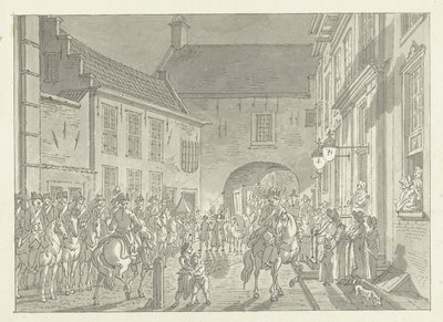 L.P. tuotu peilistä vankilan portille, 1795 tekijältä Jan Bulthuis