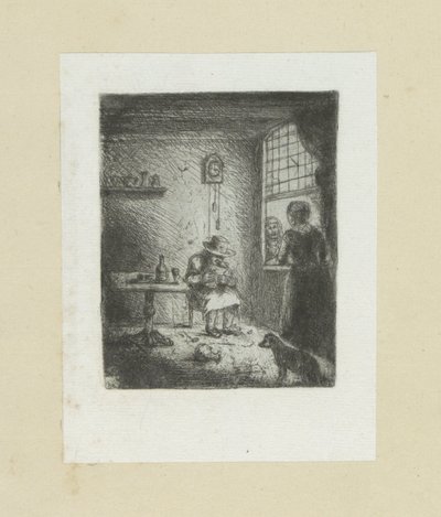 Sisustus laittaa lezende mies John Chalonin etsausten täydellinen työ / Oeuvre Complette des Eaux Fortes par Jean Chalon (sarjan nimi) tekijältä Jan Chalon